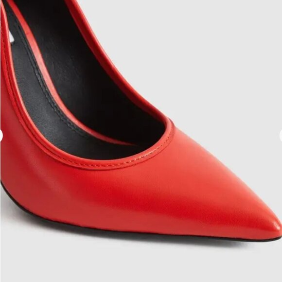 Reiss Bramley Leather Heeled Court Shoe – Orange – Size 40 / 9.5 NWT - Picture 7 of 7